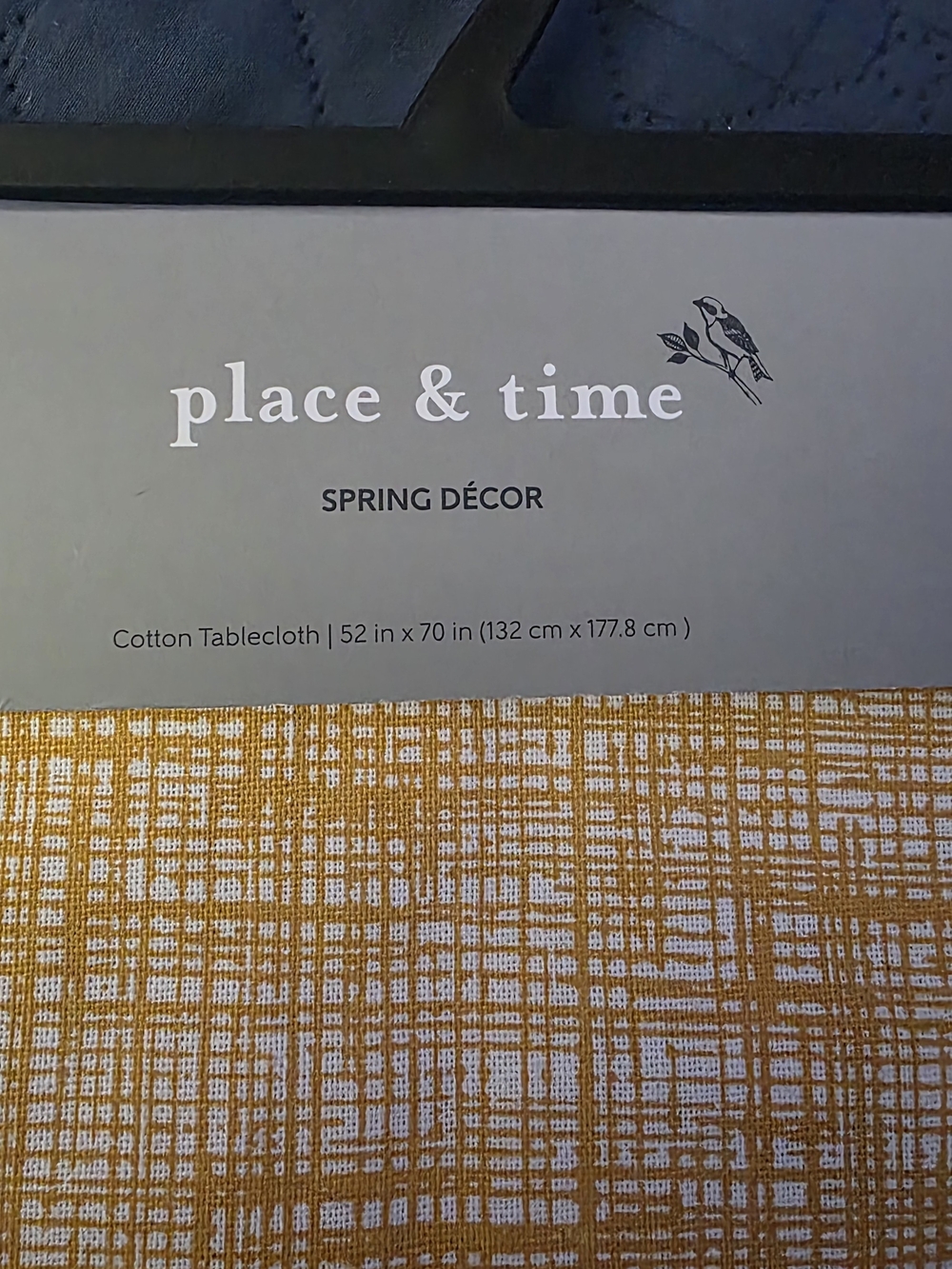 Place & Time JO-ANN's (Oblong) Tablecloth In Mustard Yellow Cotton Tablecloth - Picture 11 of 11
